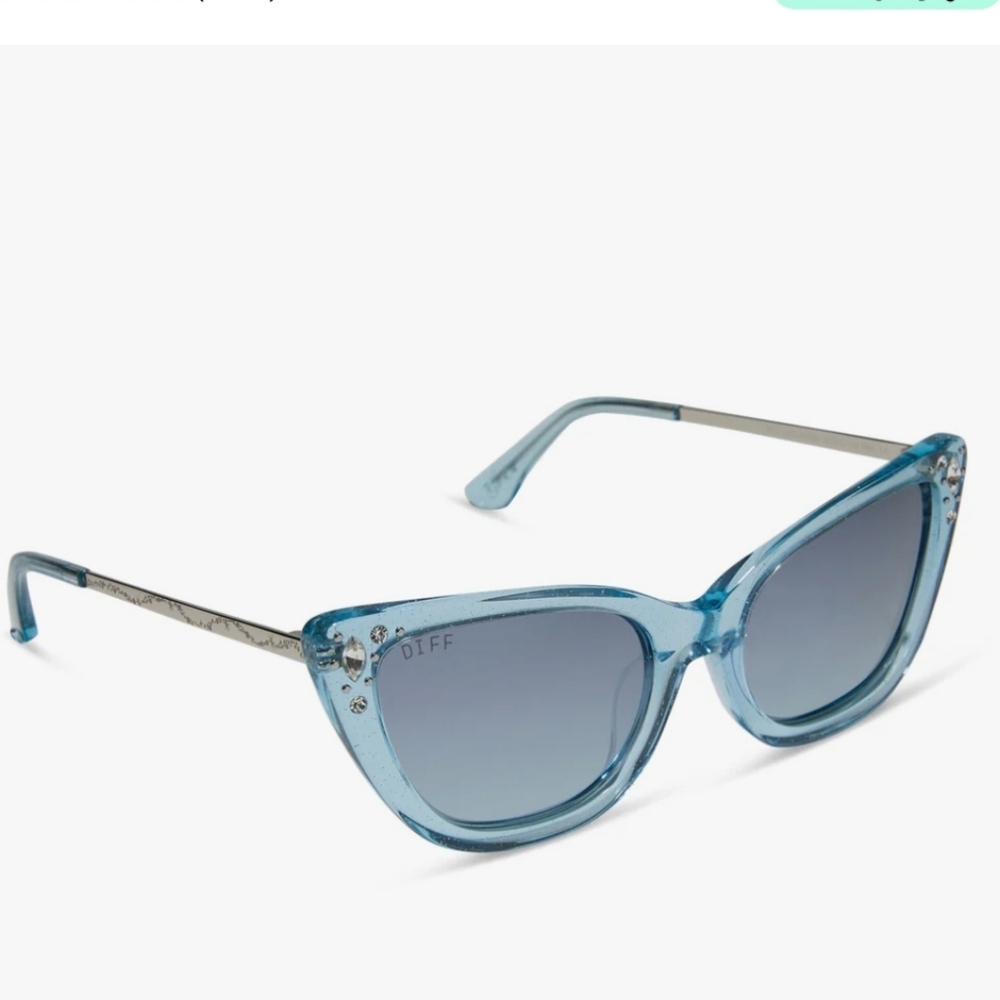 DIFF Eyewear Blue Cat-Eye Sunglasses - Picture 2 of 7
